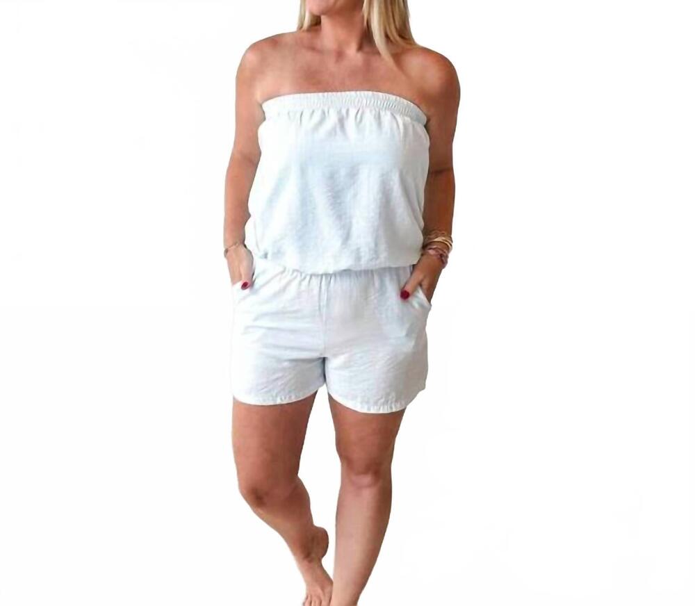 NEW WASABI + MINT maria pinstripe shorts in light blue